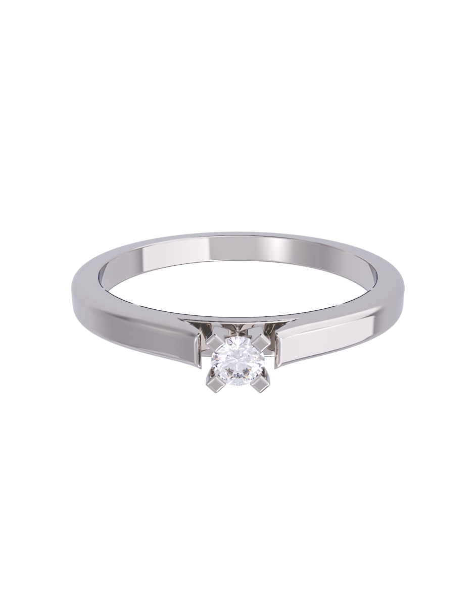 Anillo de compromiso de oro 10 K diamante