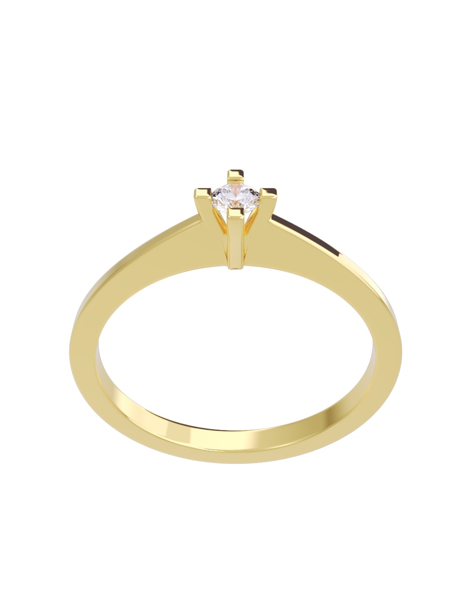 Anillo de compromiso de oro 10 K Fonelli diamante