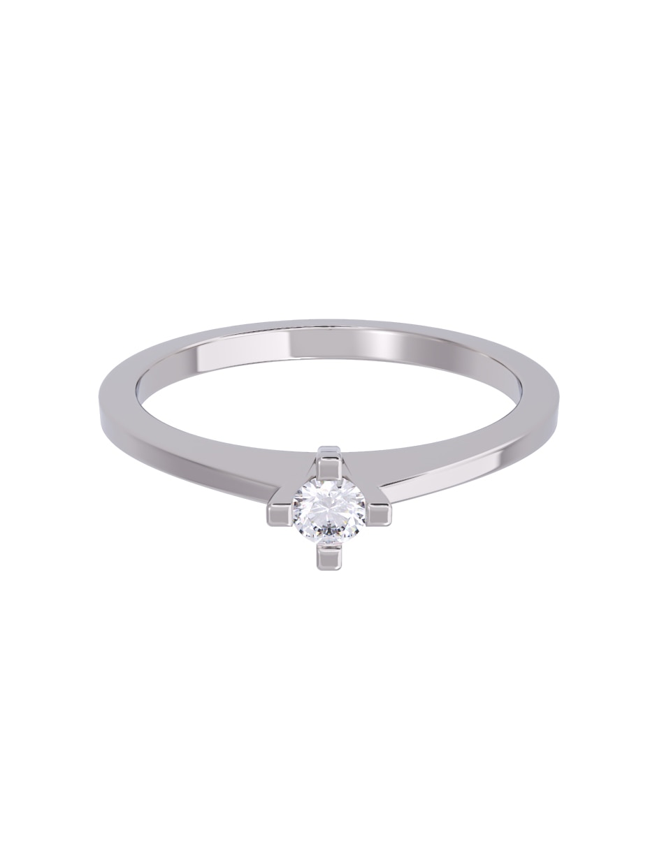 Anillo de compromiso de oro 10 K diamante