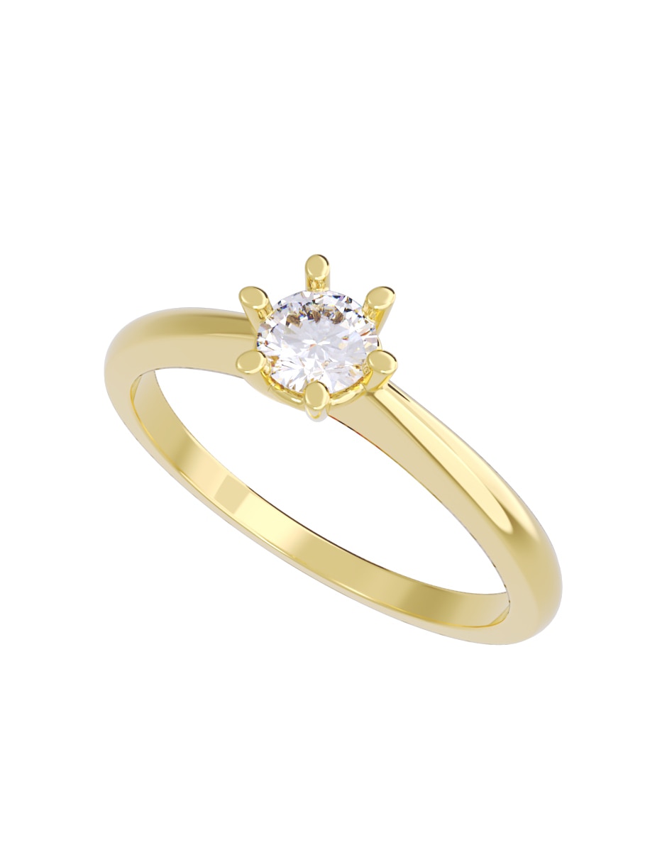 Anillo de compromiso de oro 10 K Fonelli diamante