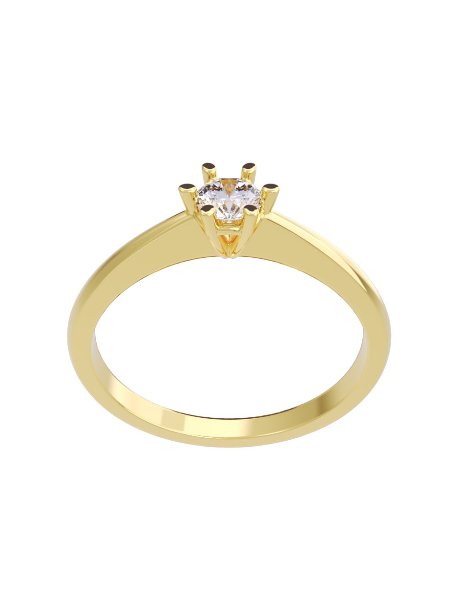 Anillo de compromiso de oro 10 K Fonelli diamante