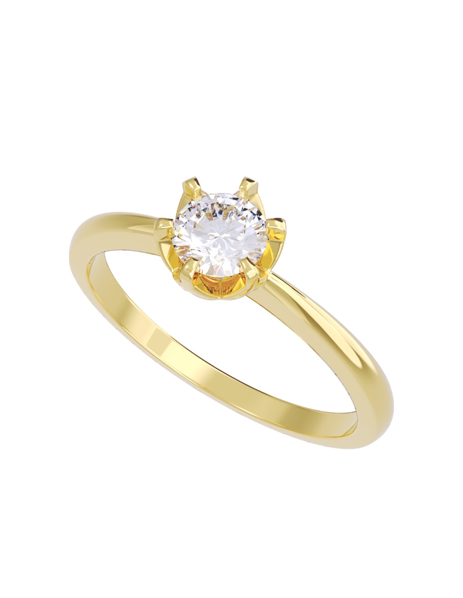 Anillo de compromiso de oro 10 K Fonelli diamante