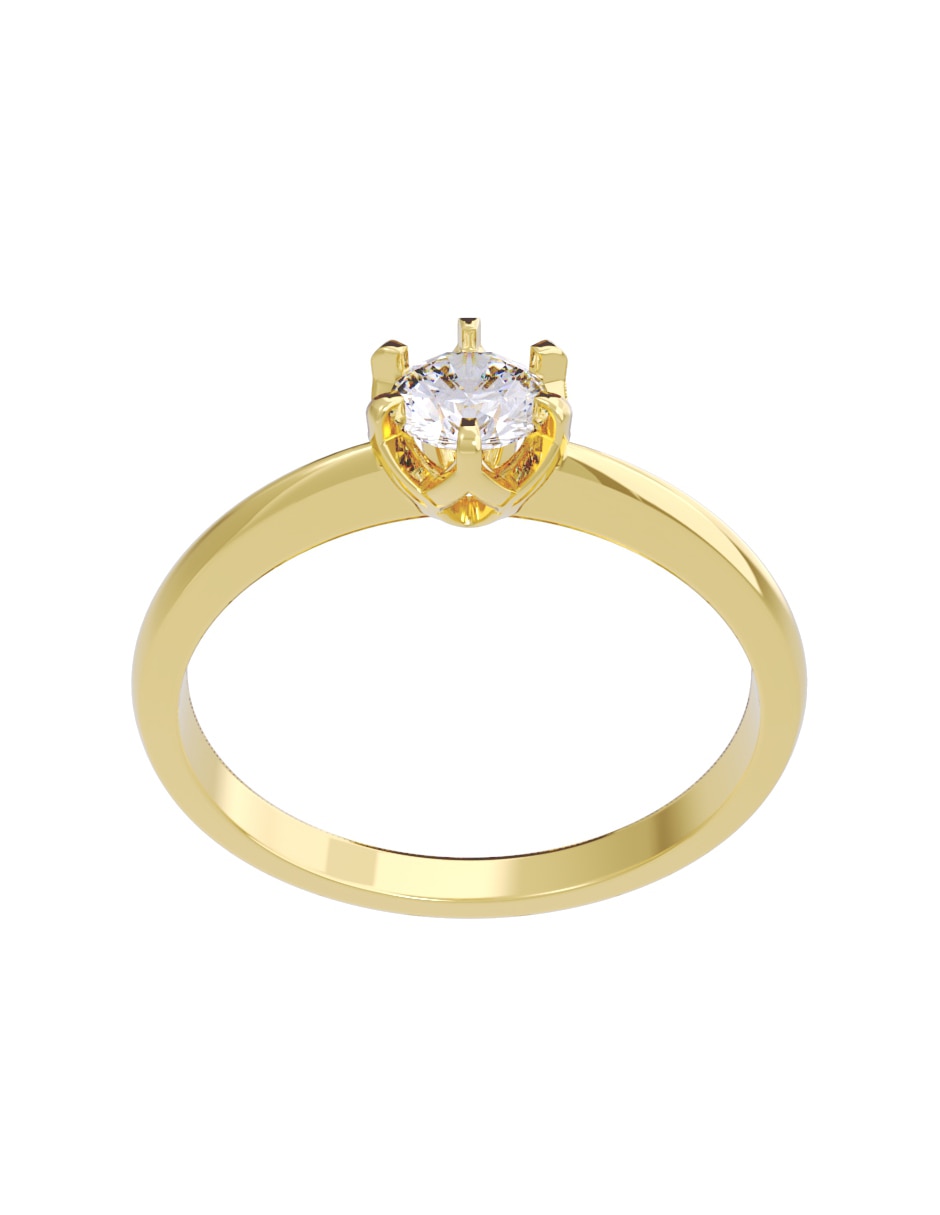 Anillo de compromiso de oro 10 K Fonelli diamante