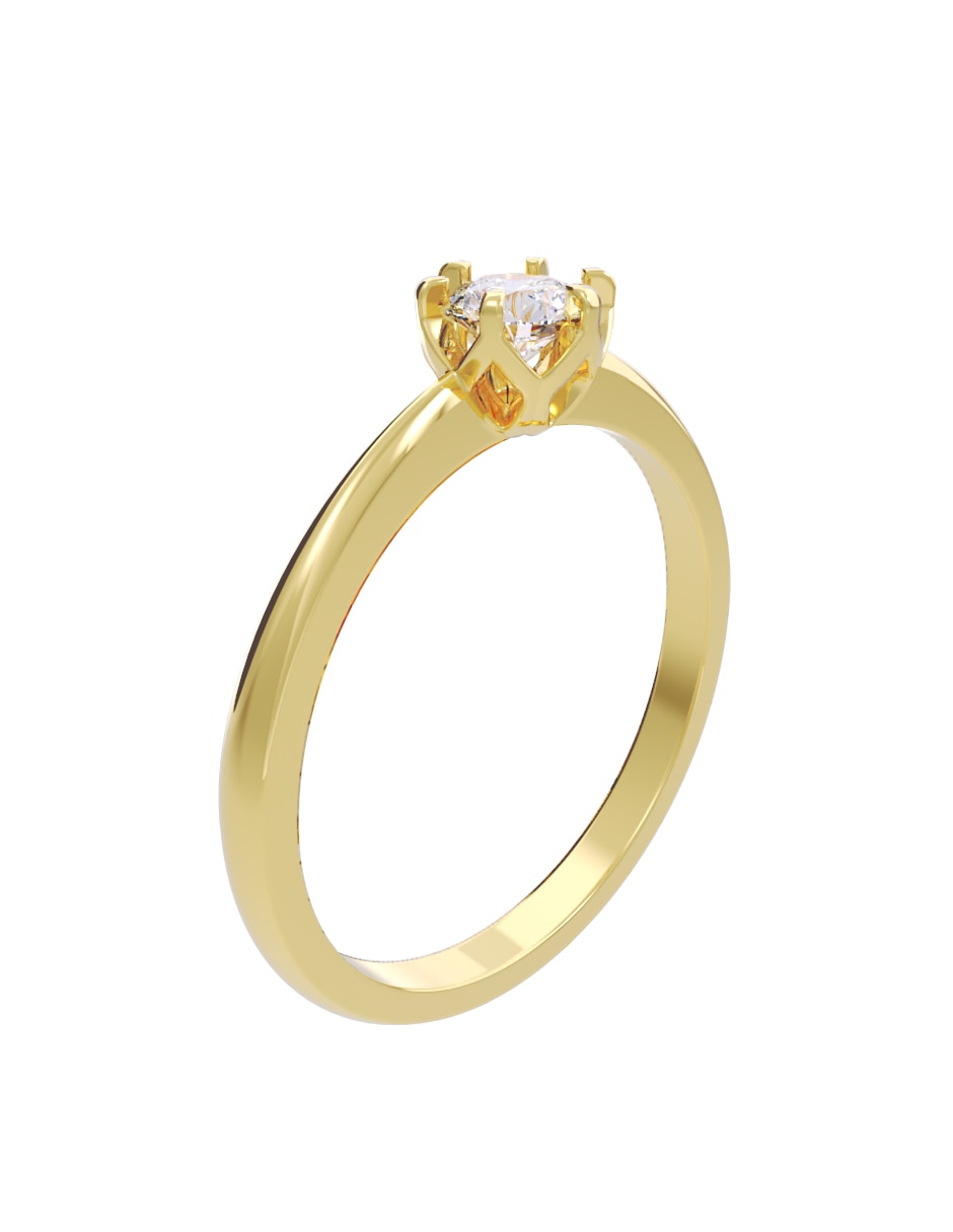Anillo de compromiso de oro 10 K Fonelli diamante