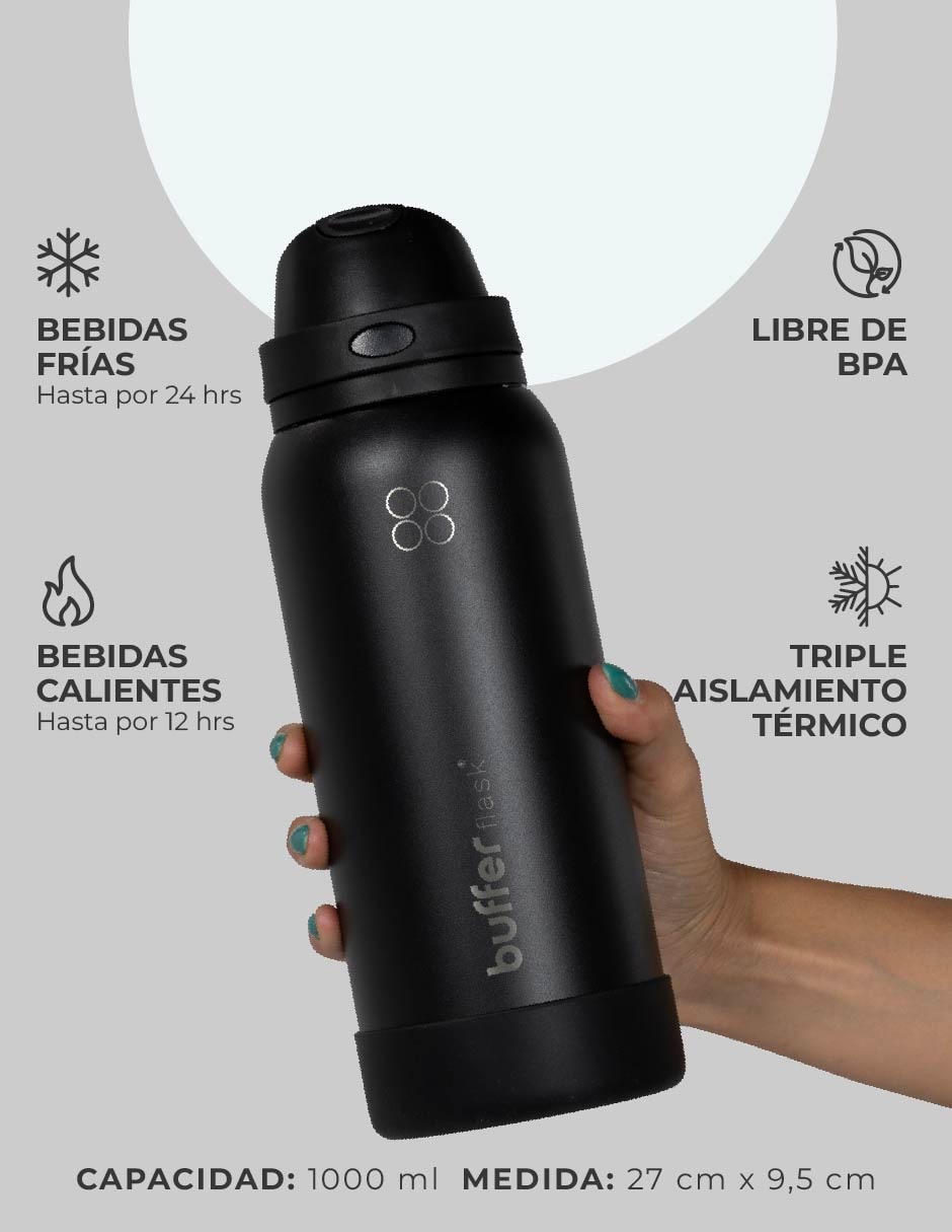 Termo de acero inoxidable Praslin con tapa flip top
