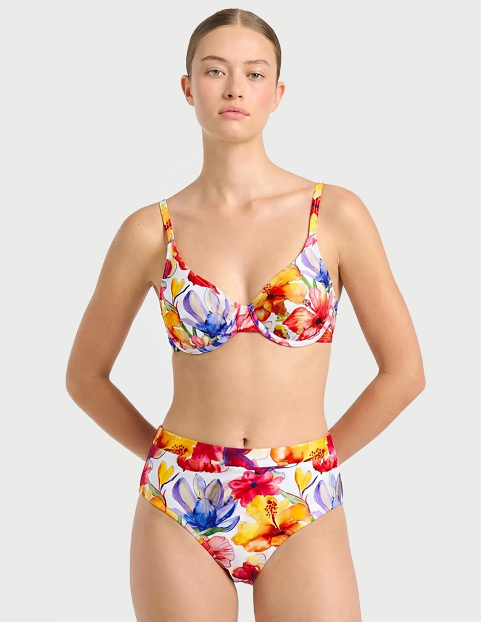 Conjunto bikini Roman Fashion estampado floral para mujer