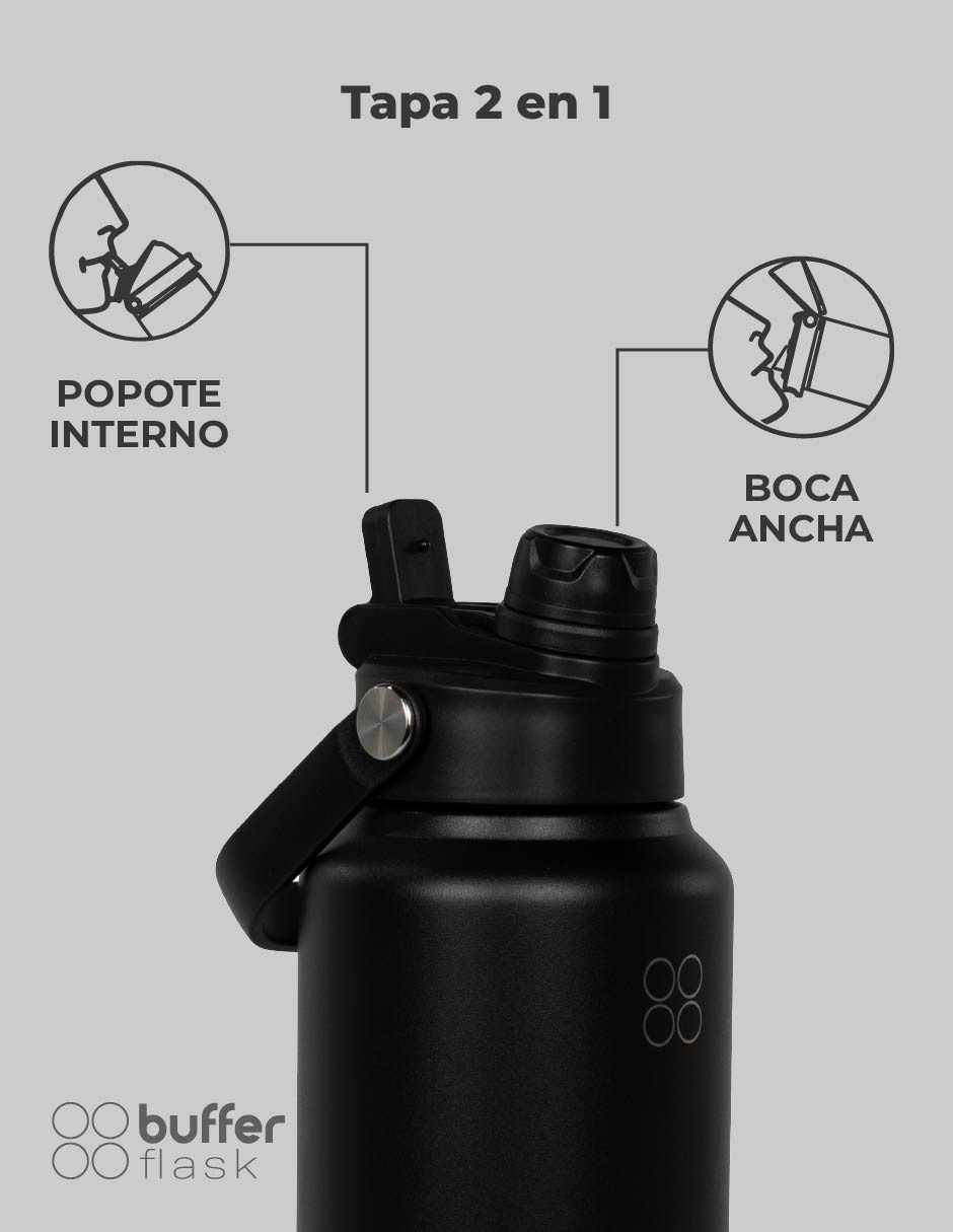 Set termo de acero inoxidable Balandra X2 con tapa doble rosca 2