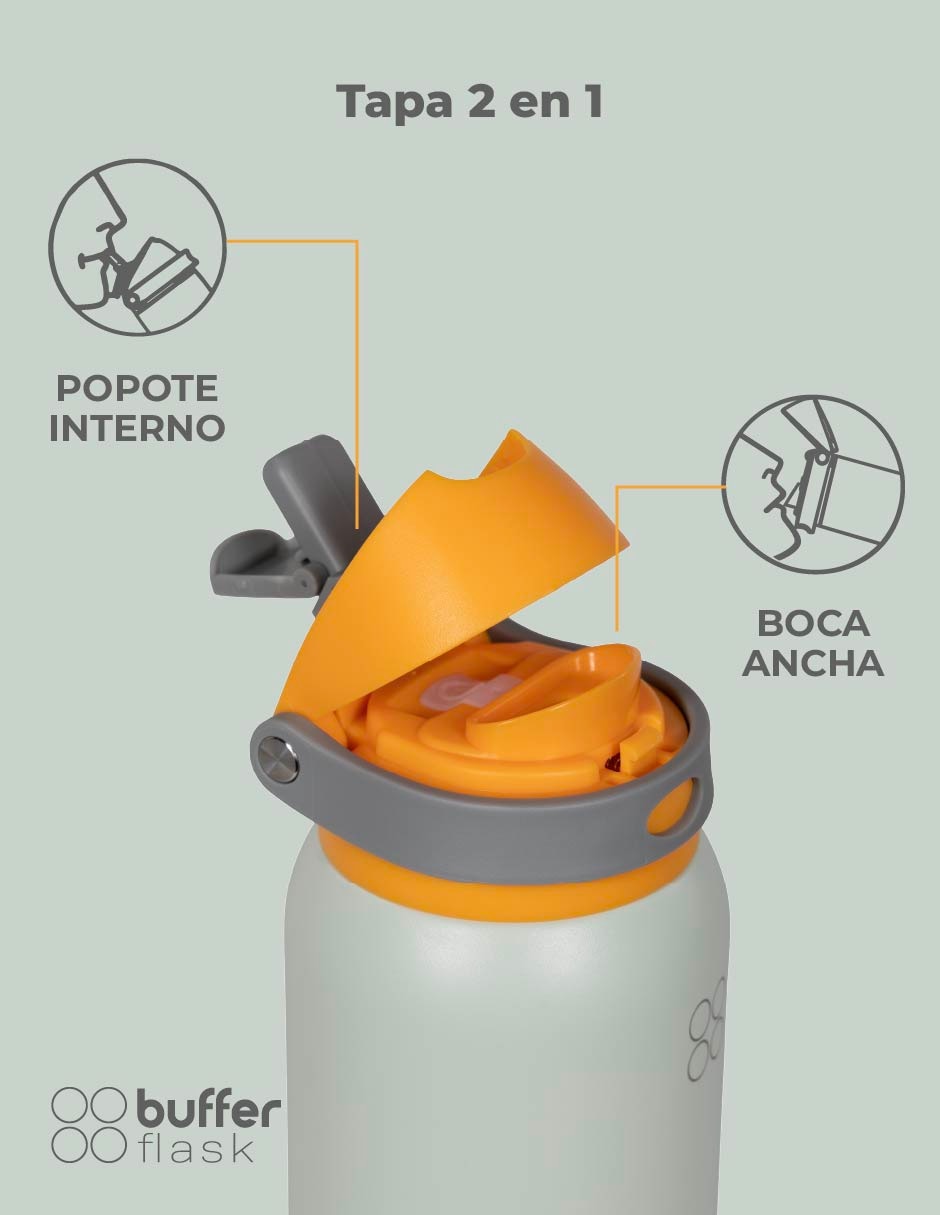 Termo Buffer de acero inoxidable Praslin con tapa flip top