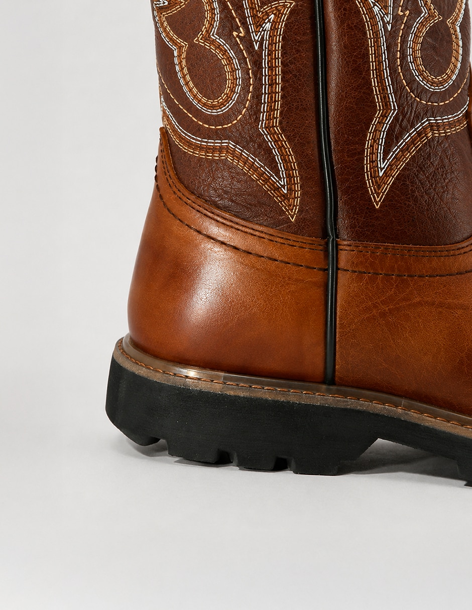 Bota vaquera de piel para hombre 8