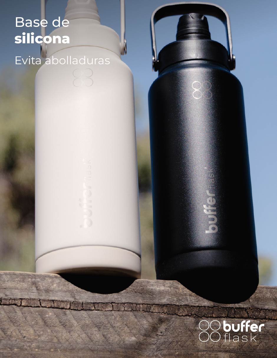 Set termo Buffer de acero inoxidable Balandra x2 con tapa doble rosca de 1 L