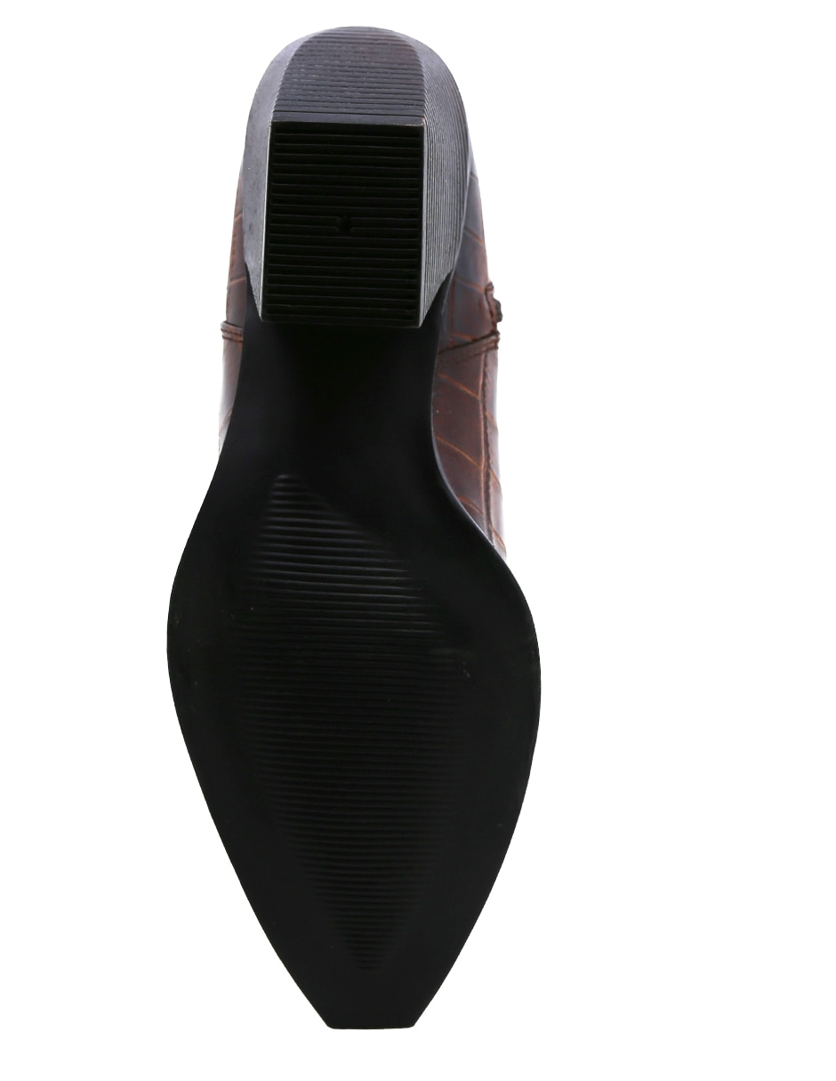 Bota cowboy arriba del tobillo Texaban de piel para mujer