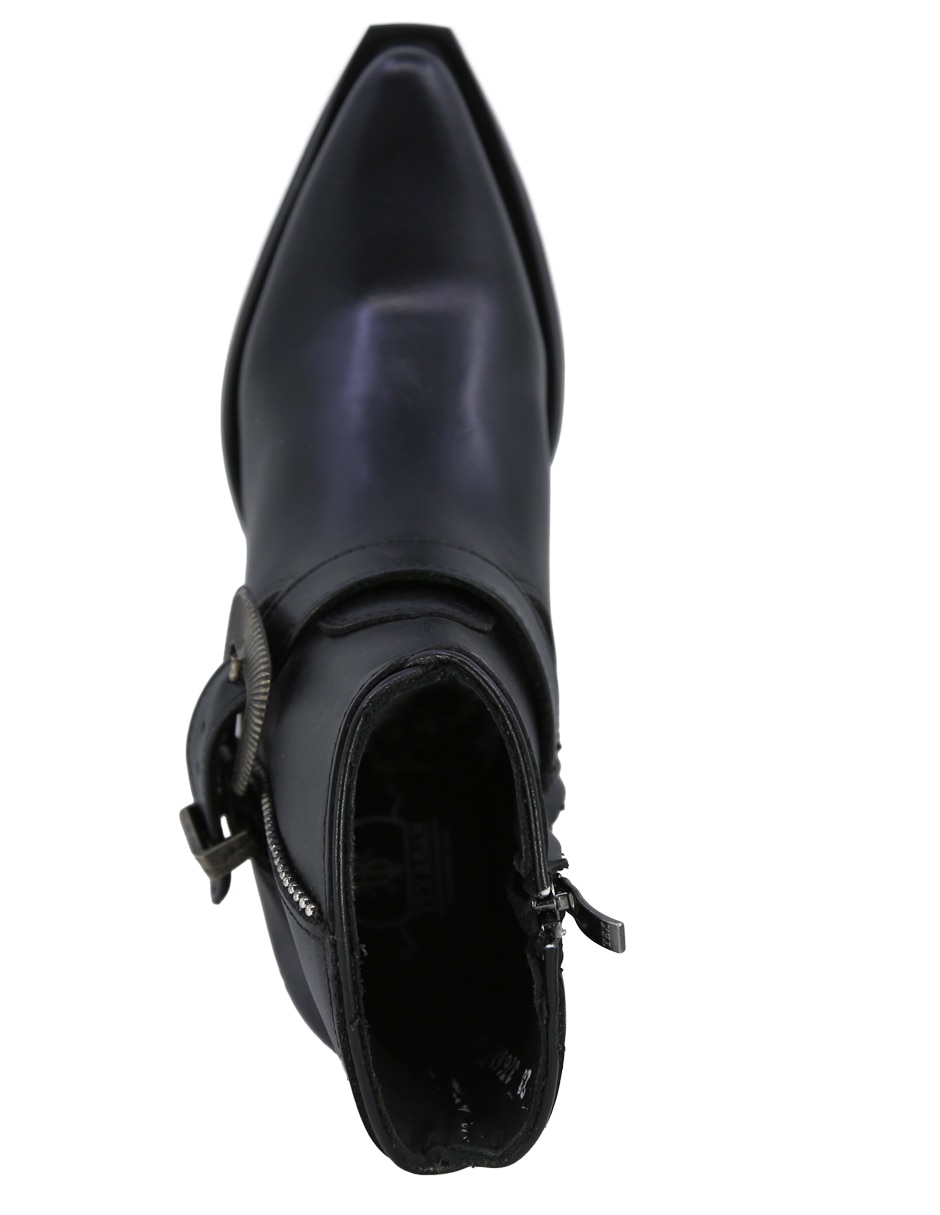 Bota cowboy arriba del tobillo Texaban de piel para mujer