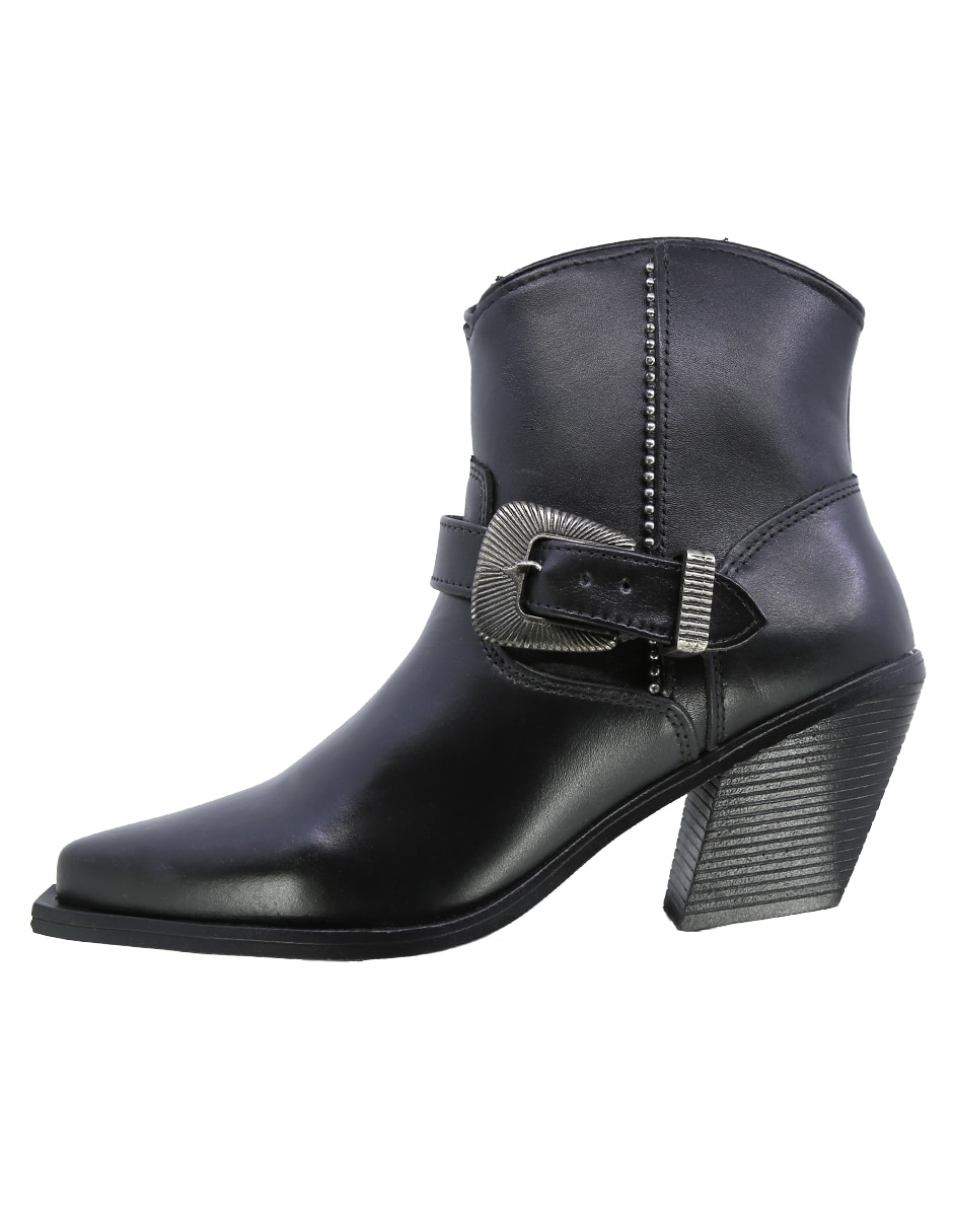 Bota cowboy arriba del tobillo Texaban de piel para mujer