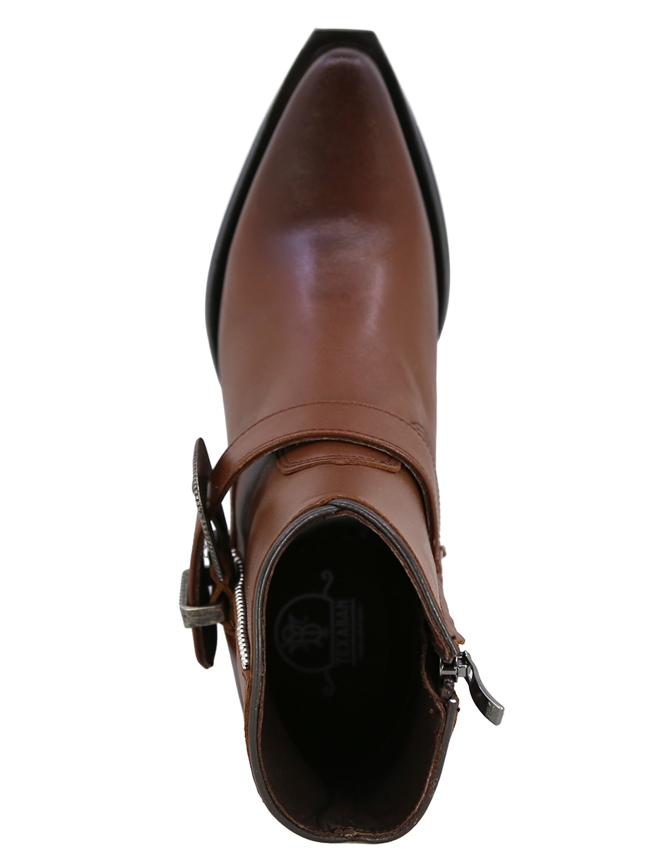 Bota cowboy arriba del tobillo Texaban de piel para mujer
