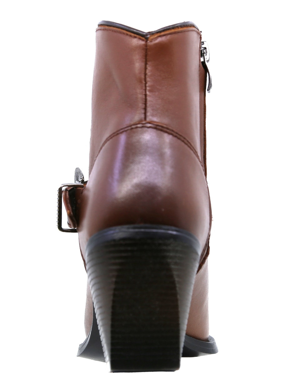 Bota cowboy arriba del tobillo Texaban de piel para mujer