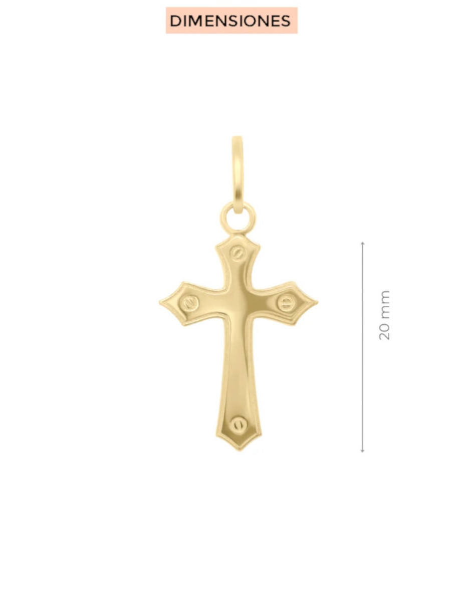 Dije de cruz Fianelli Gaudium de oro 14 k