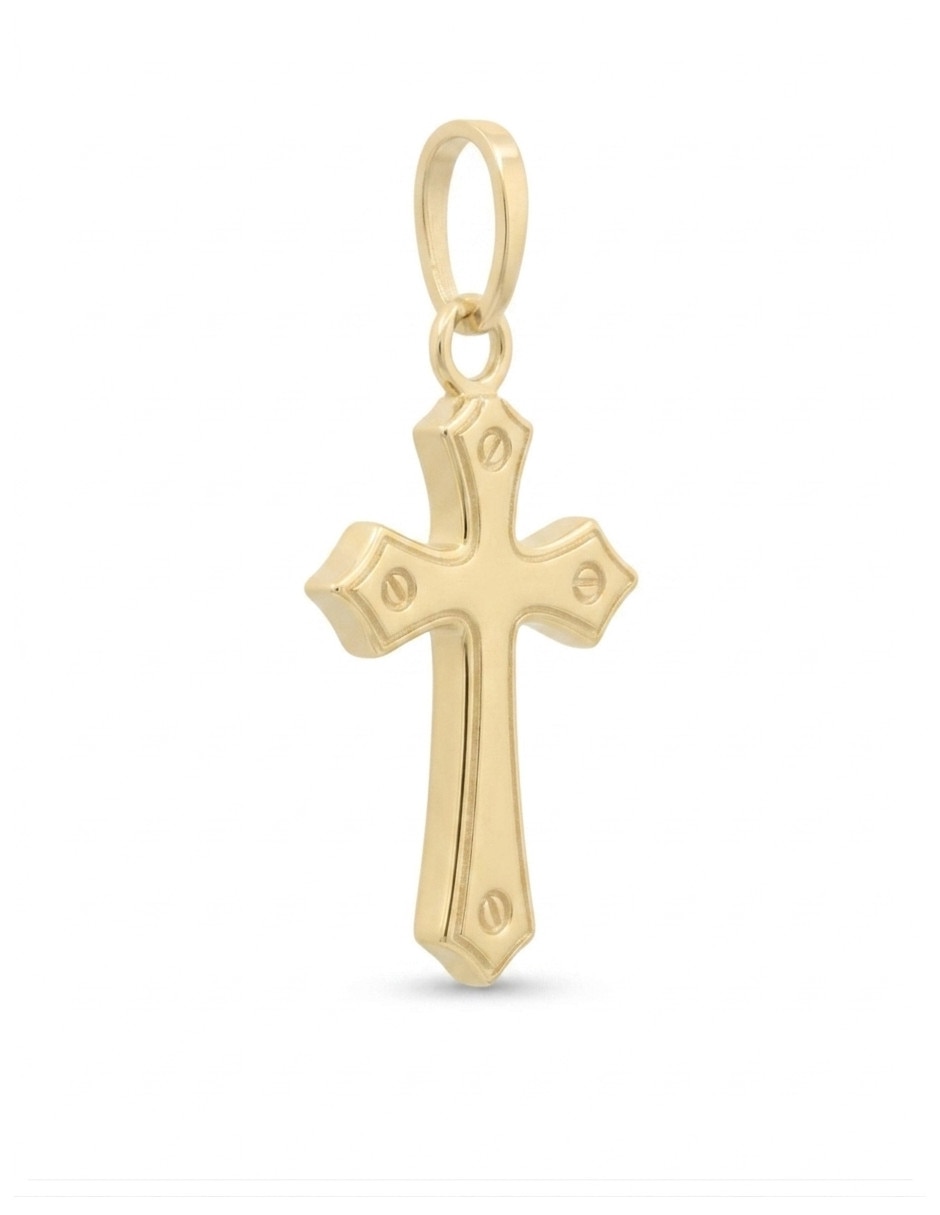 Dije de cruz Fianelli Gaudium de oro 14 k