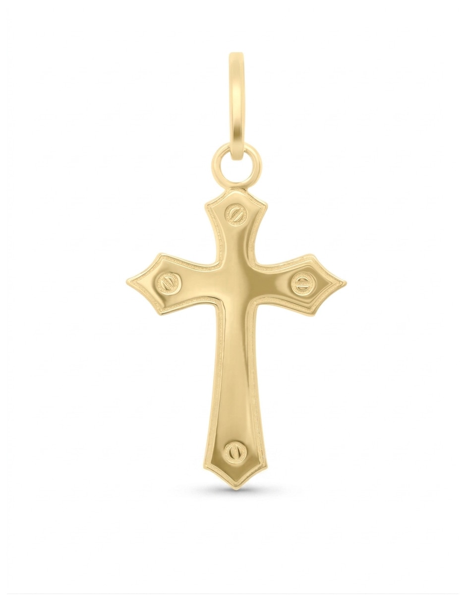 Dije de cruz Gaudium de oro 14 k