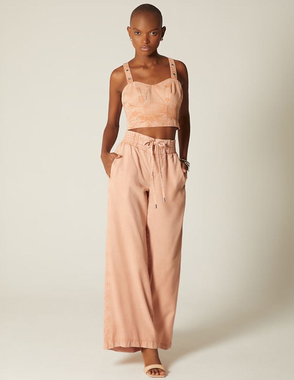 Jeans easy pant Palazzo para mujer 4