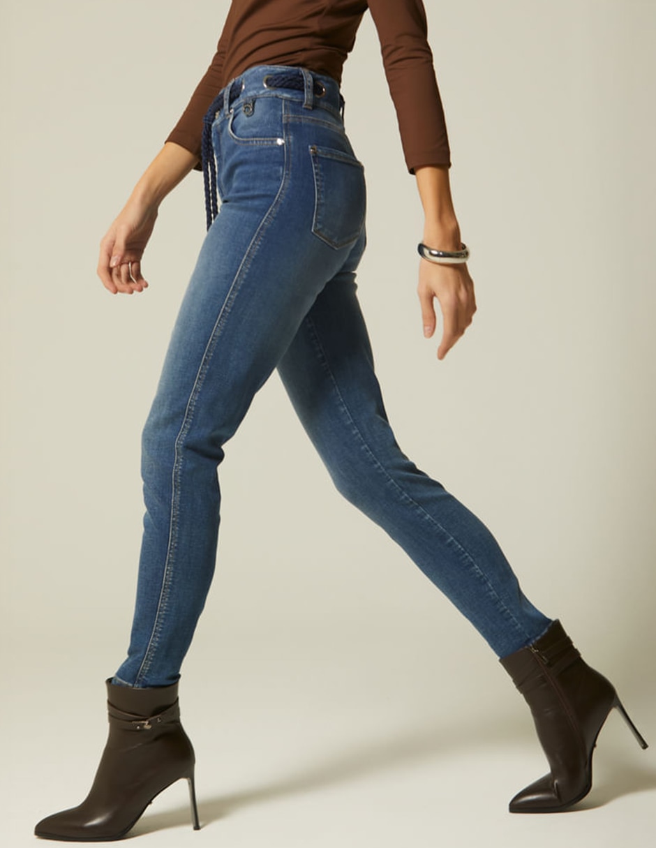 Jeans skinny akora corte cintura para mujer Jeans skinny akora corte cintura para mujer