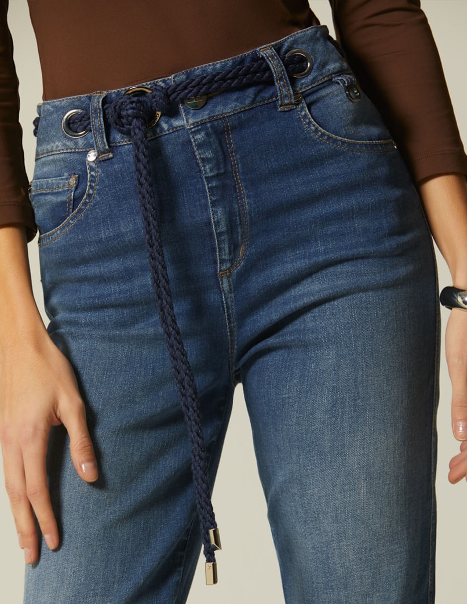 Jeans skinny akora corte cintura para mujer 3