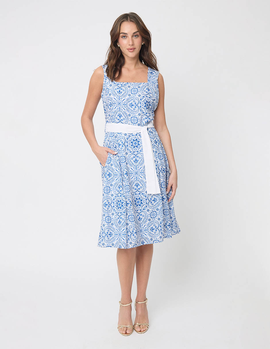 Vestido a la rodilla formal Linea Pura Fira para mujer