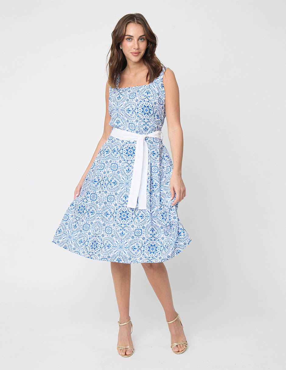 Vestido a la rodilla formal Linea Pura Fira para mujer
