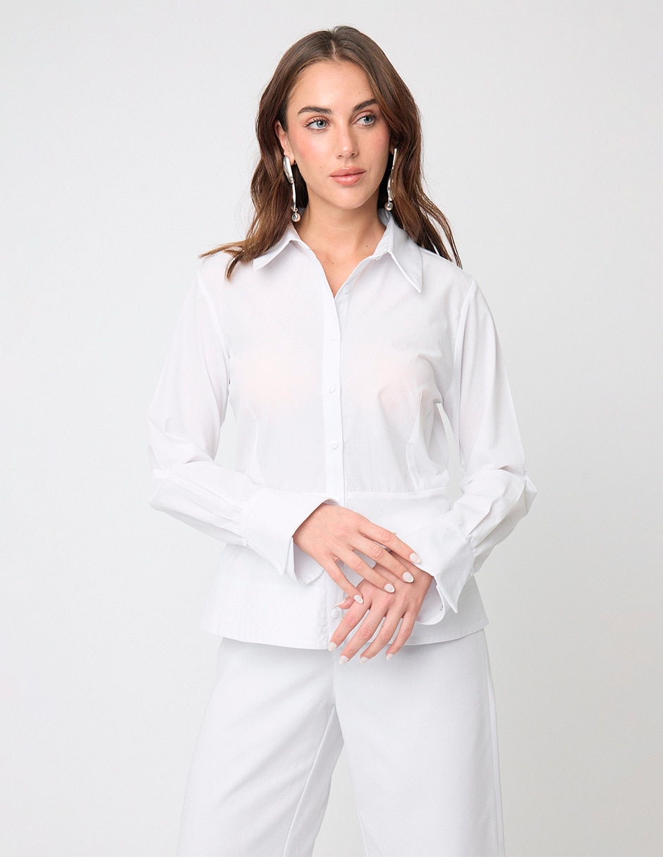 Blusa Linea Pura manga larga para mujer