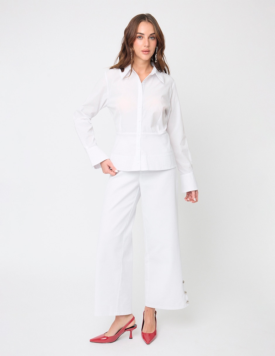 Blusa Linea Pura manga larga para mujer