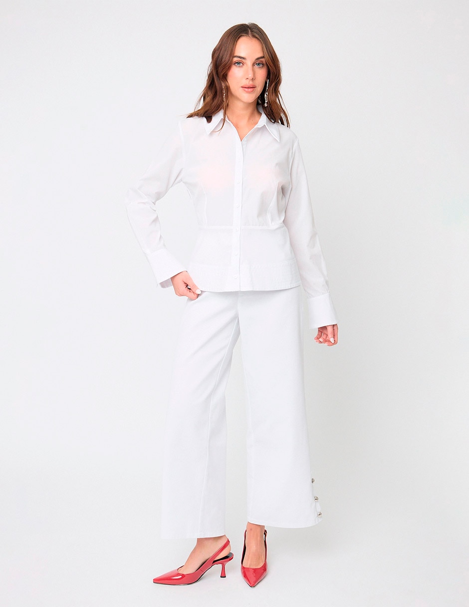 Blusa Linea Pura manga larga para mujer