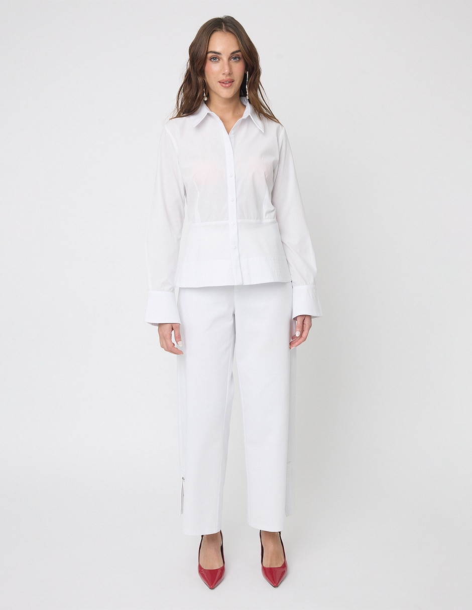 Blusa Linea Pura manga larga para mujer