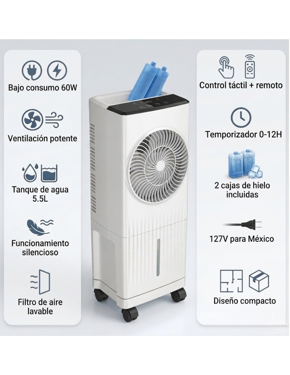 CM-TOP Enfriador De Aire 3 en 1 Panel Táctil Frío VEN54