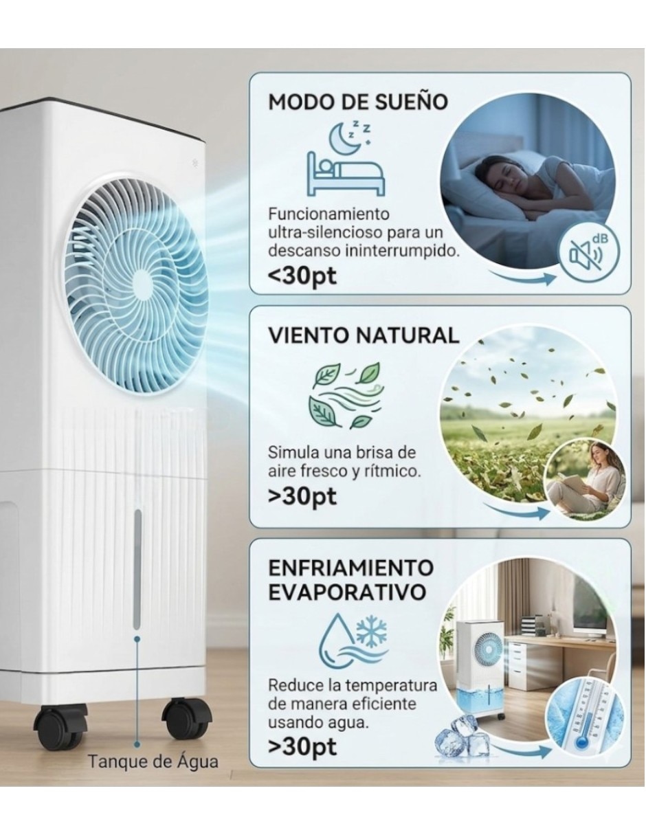 Enfriador evaporativo CM-TOP 3 en 1 Panel Táctil Frío VEN54