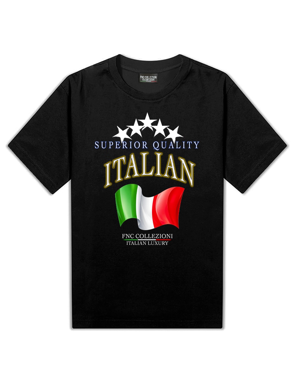 Playera Fnc Collezioni Italian Flag cuello redondo para hombre