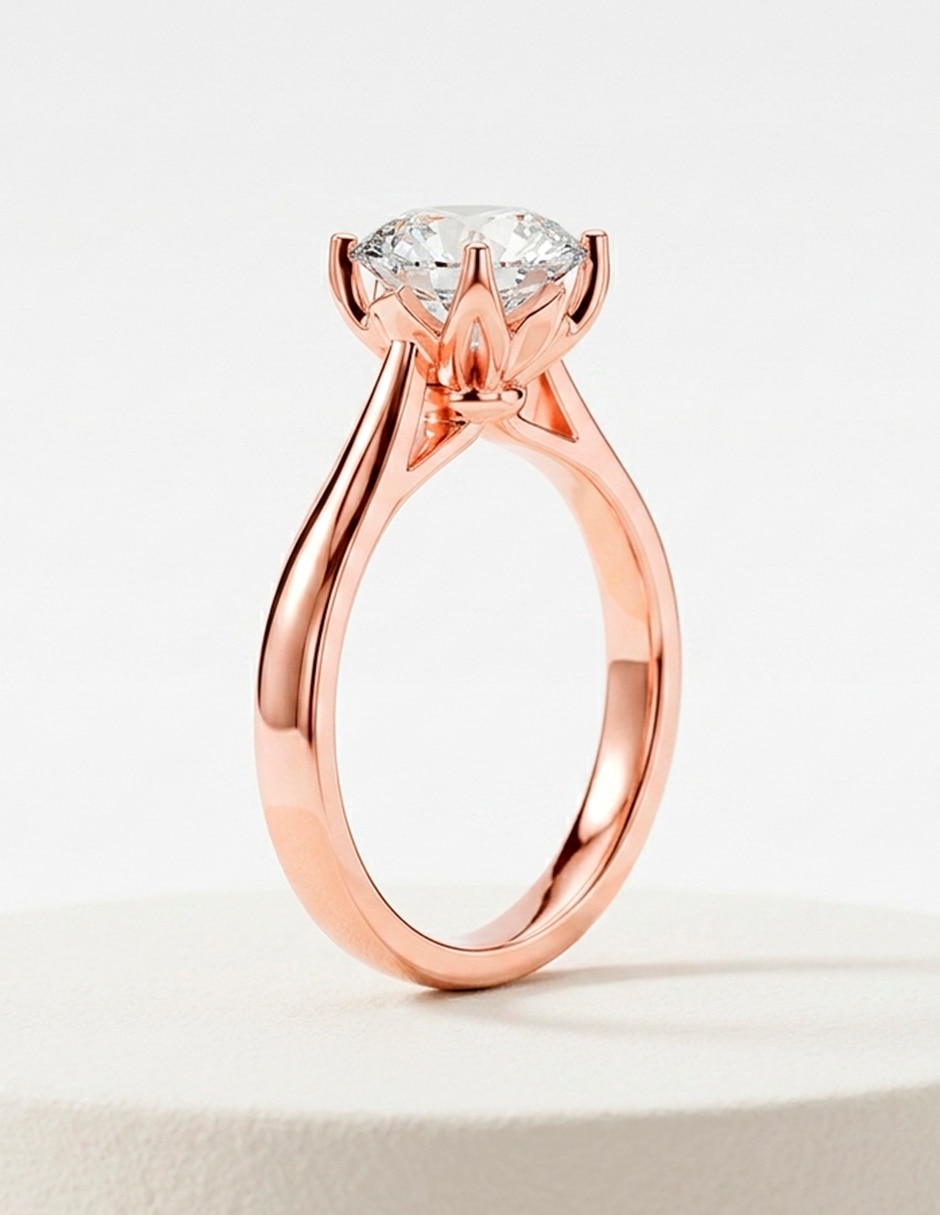 Anillo de compromiso de oro 14 K 7