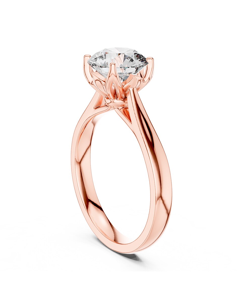 Anillo de compromiso de oro 14 k 3