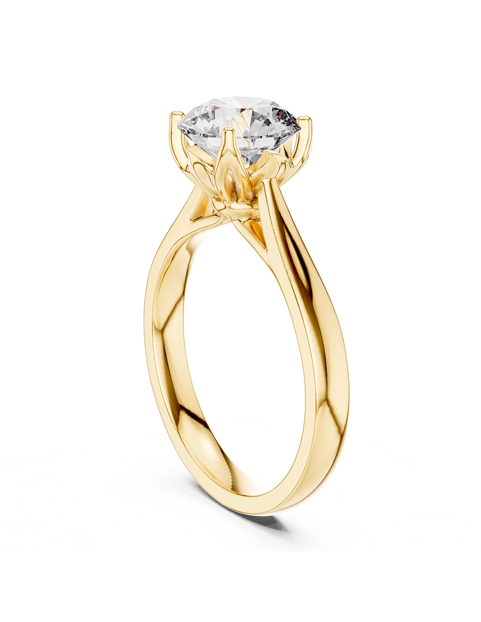Anillo de compromiso de oro 18 k 3