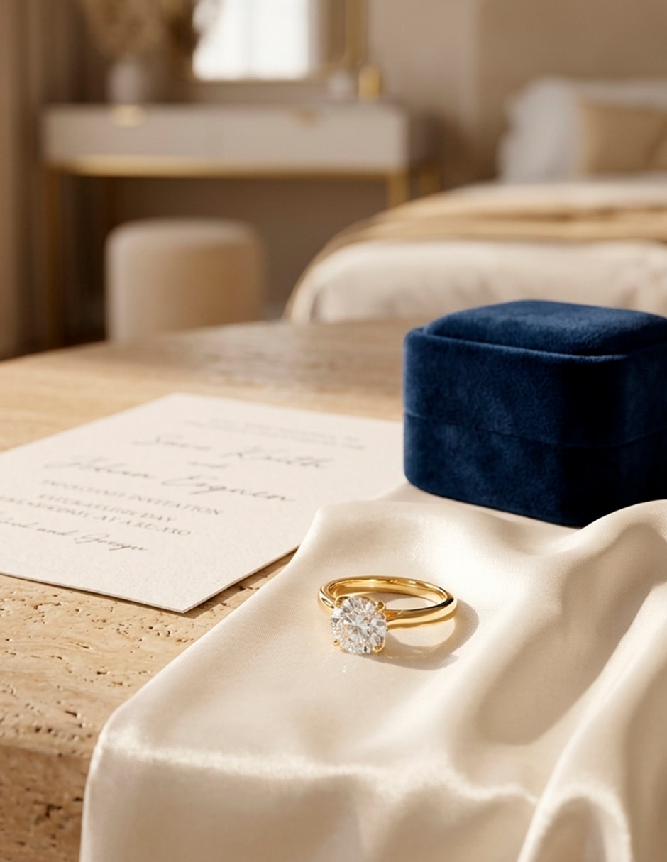 Anillo de compromiso de oro 18 k 9