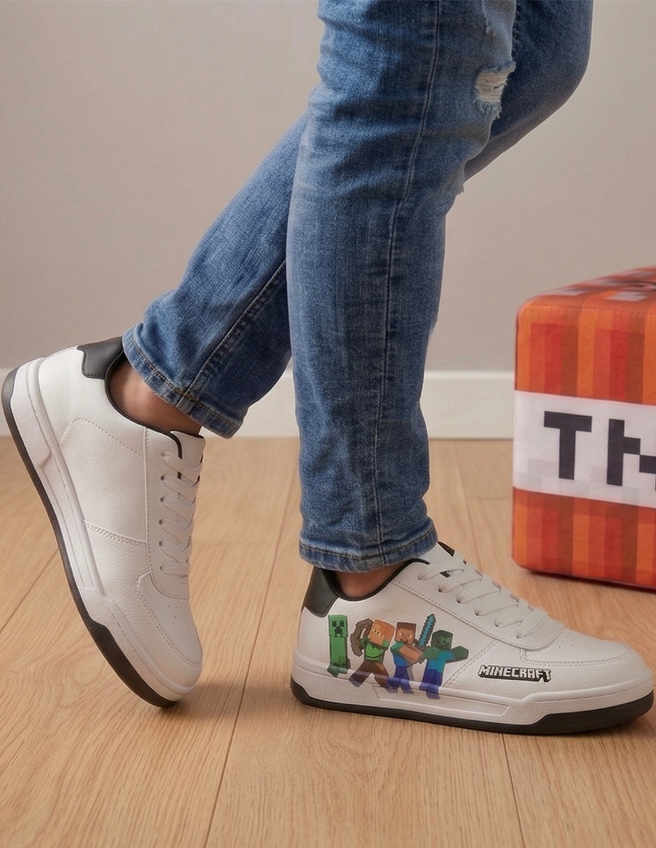 Tenis Minecraft para niño Creeper
