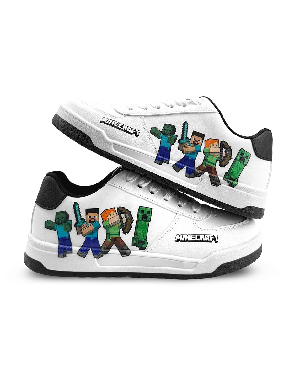 Tenis Minecraft para niño Creeper