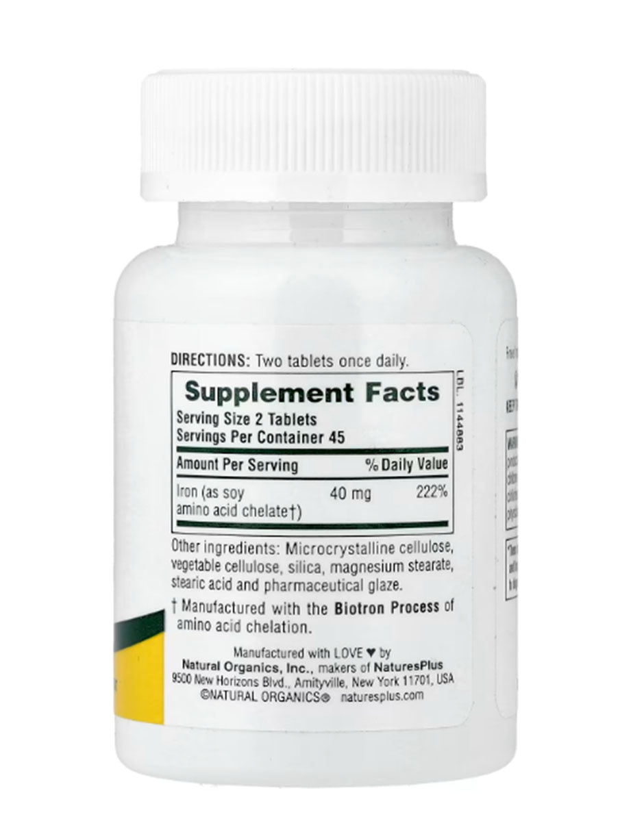 Hierro NaturesPlus de 90 tabletas