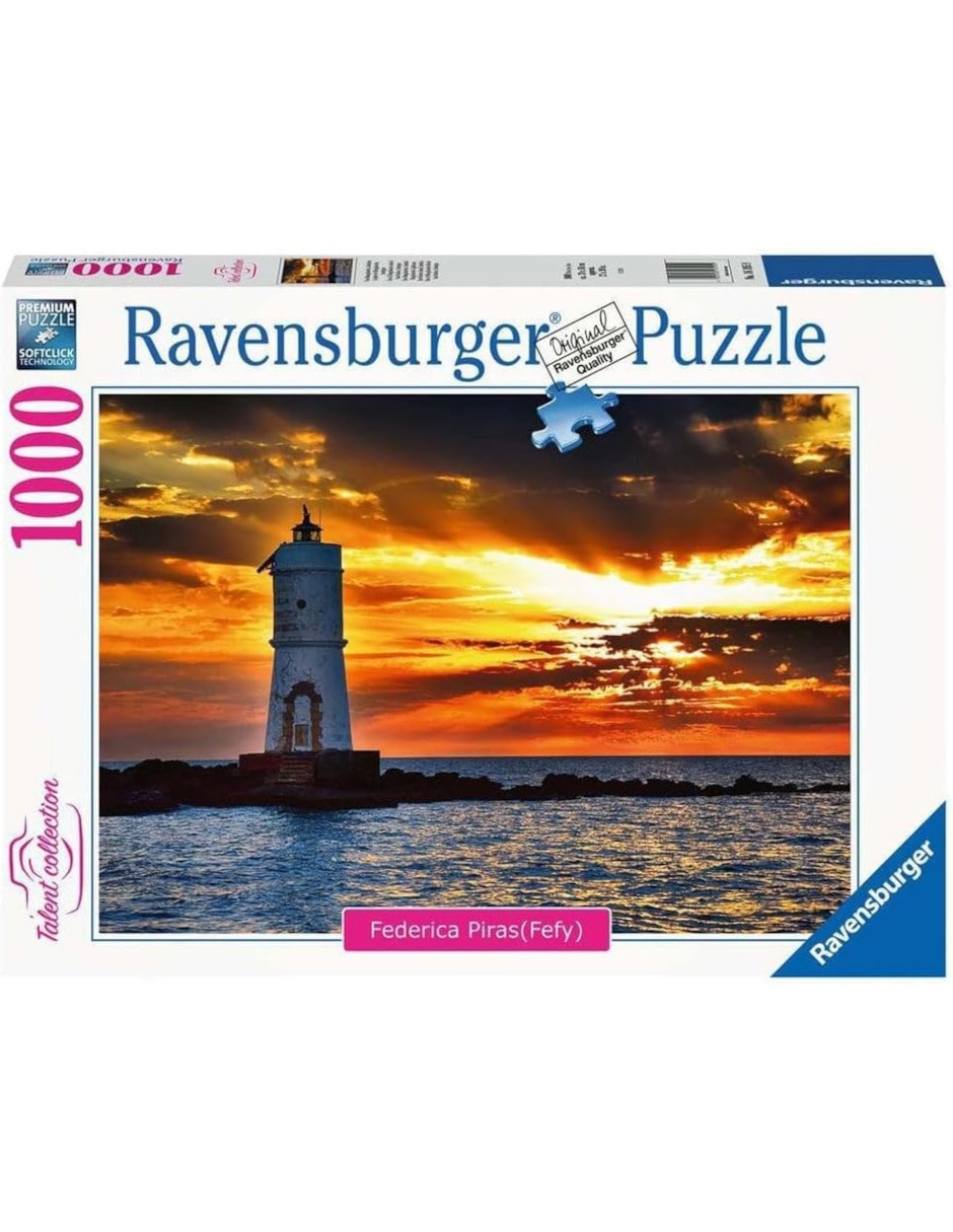 Rompecabezas El Faro Faro de Mangiabarche Isla de Sant'Antioco Sardegna RAVENSBURGER 1000 piezas