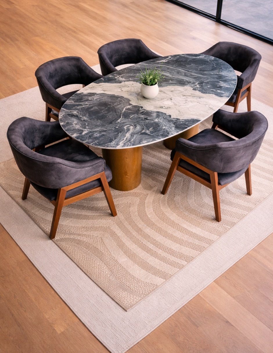 Comedor COMEDOR VANIGLAM para 6 personas de Mármol