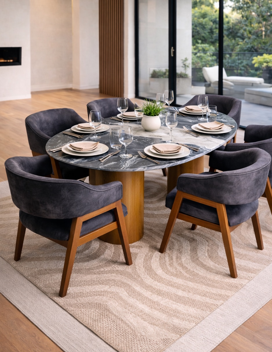 Comedor COMEDOR VANIGLAM para 6 personas de Mármol