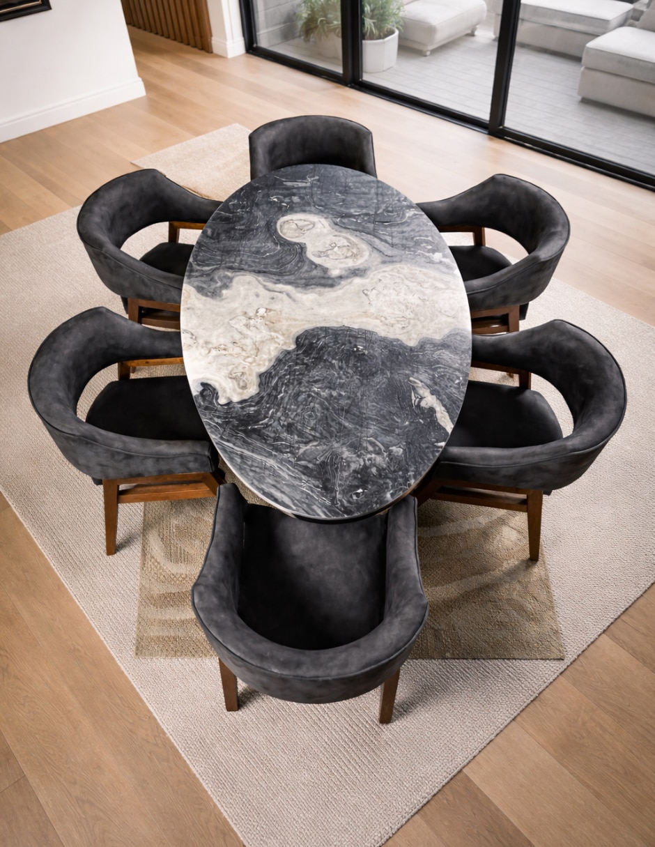 Comedor COMEDOR VANIGLAM para 6 personas de Mármol
