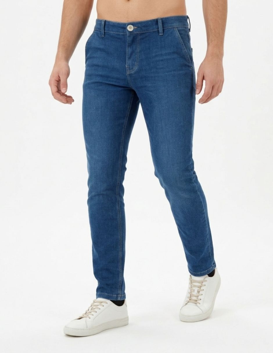 Jeans skinny lavado medio para hombre