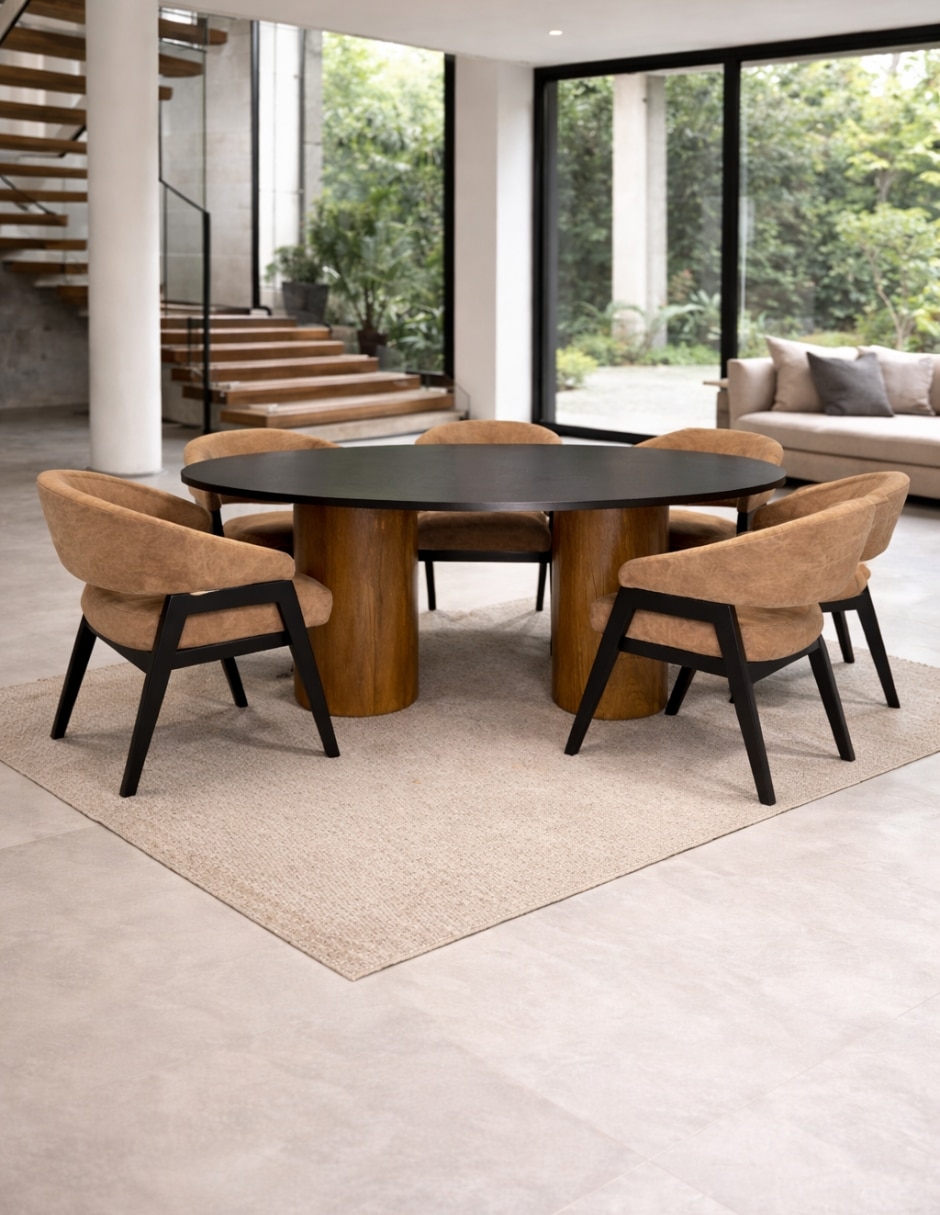 Comedor COMEDOR VANIGLAM para 6 personas de MDF melamina