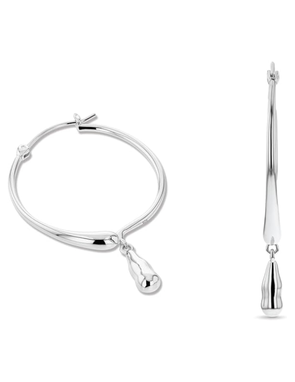 Aros Calvin Klein Liquid Chain de plata P 925 con acabado pulido