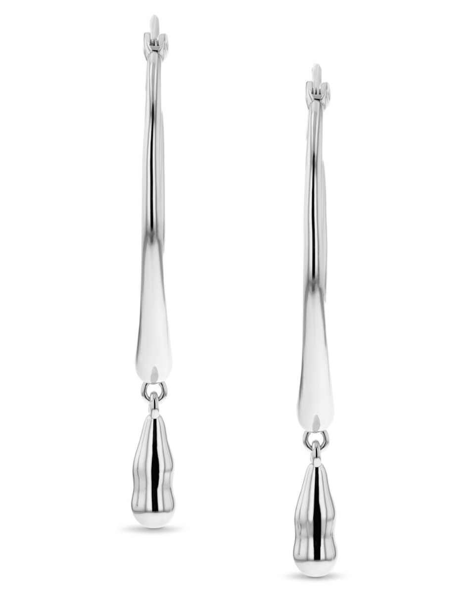 Aros Calvin Klein Liquid Chain de plata P 925 con acabado pulido