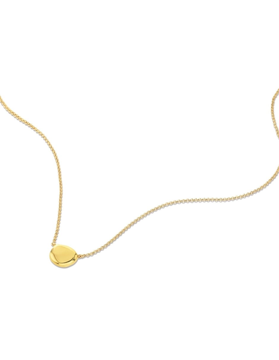 Collar circular Calvin Klein Minimal Pebble de plata P 925 y Oro 14 K